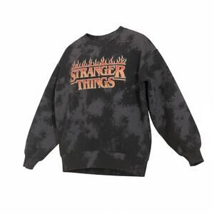 H&M Kids Stranger Things Tie-Dye Sweatshirt Size 8-10 Gray